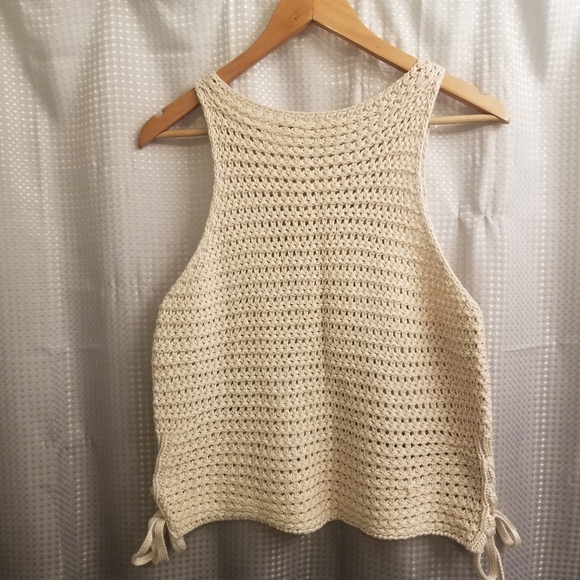 Gap Loose Knit Cotton Blend Crewneck Tank Top - Picture 3 of 6